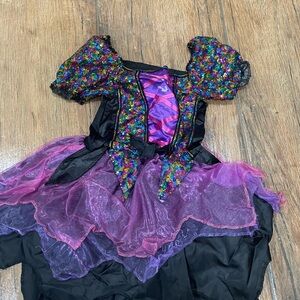 Colorful Kids Witch Costume